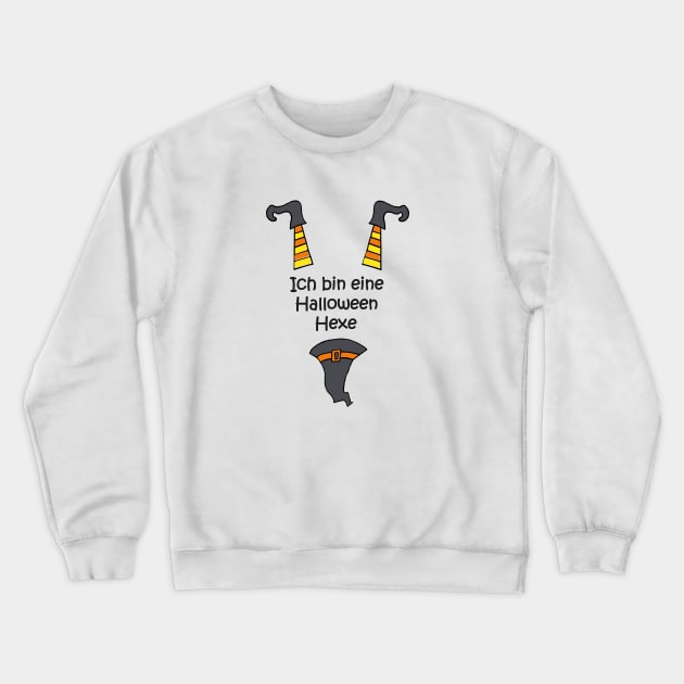 Ich bin eine Halloween Hexe (German) Crewneck Sweatshirt by Anke Wonder 